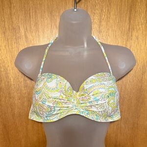 Victoria's Secret Paisley Bikini Top Pastels 36C